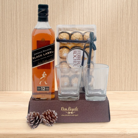 Pack johnny walker y Chocolates Ferrero Rocher