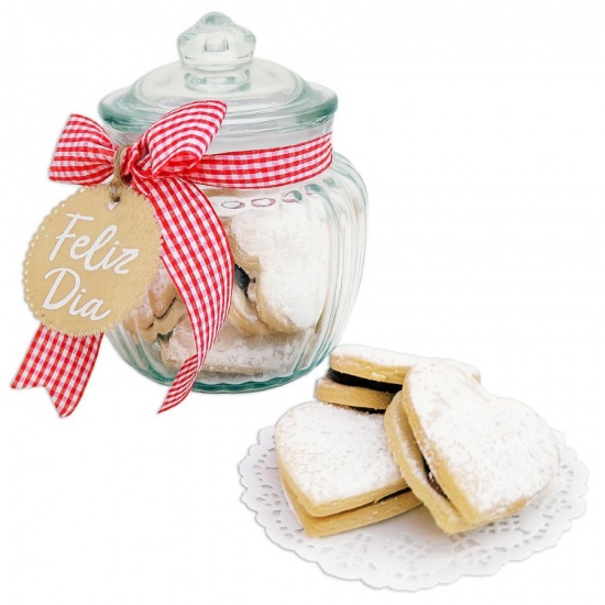 Frasco de Alfajores corazón