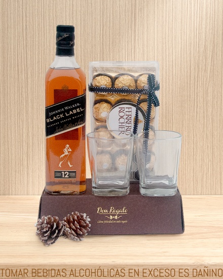 Pack johnny walker y Chocolates Ferrero Rocher