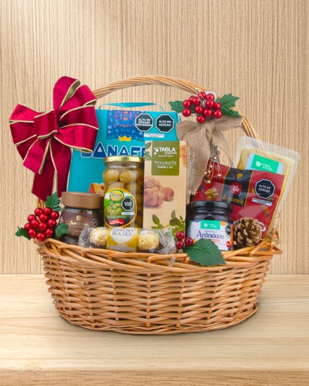 Cesta encanto navideño