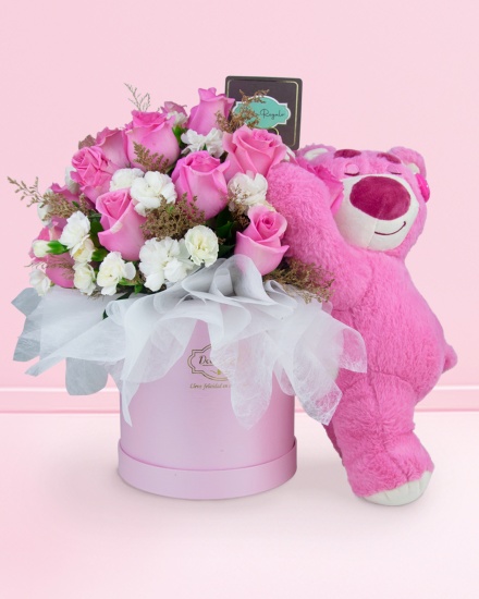 Arreglo de Cumpleaños con Rosas y claveles