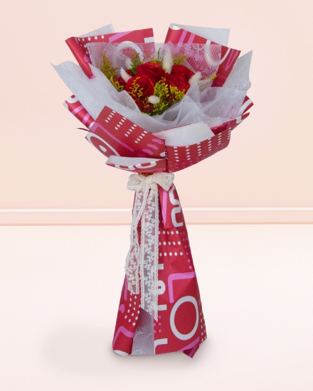 Ramo Eterno de Flores Rojas Secas