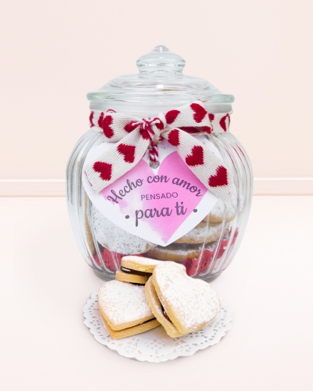 Frasco de Alfajores corazón